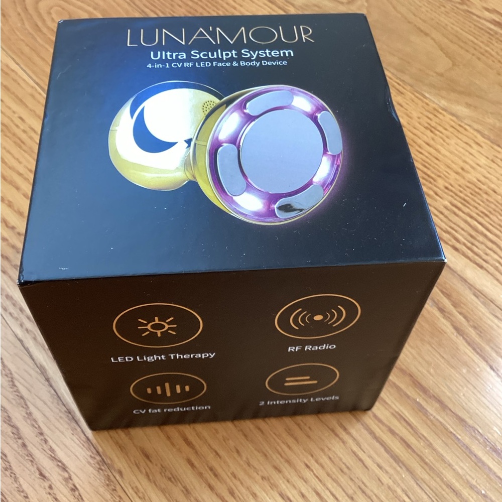 Never used- LUNA'MOUR Ultra Sculpt System LED Face & Body Device - Gold/Purple